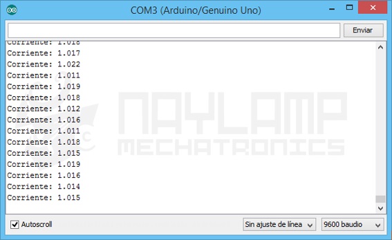 lectura 2 de corriente ACS712 con filtro